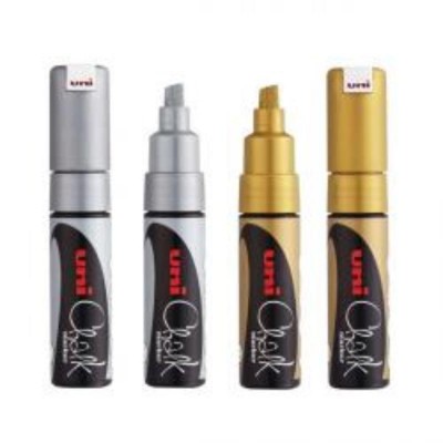 Μαρκαδόρος Κιμωλίας Uni Chalk Marker Gold_CM222102